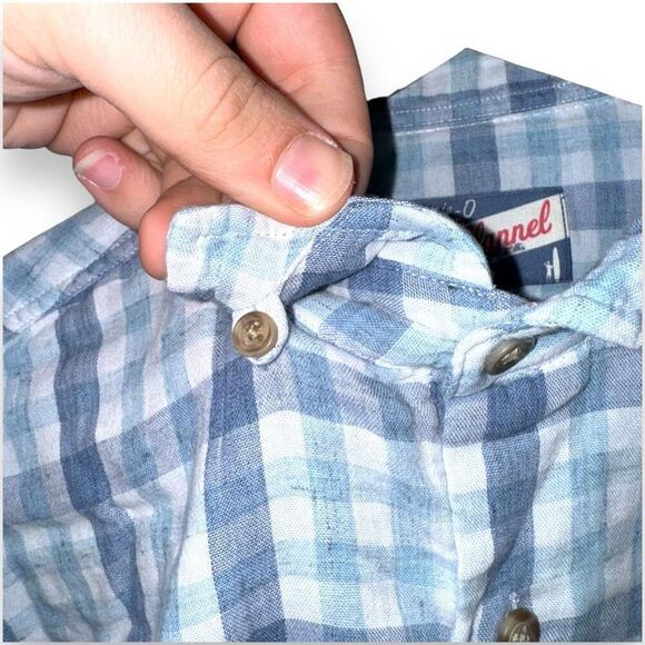 Johnnie-O Surflannel Button Down Flannel Shirt Sz M in Blue - Picture 4 of 8